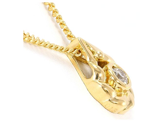 Autre Marque Collier en or jaune 18K et diamants Doré - vue 2