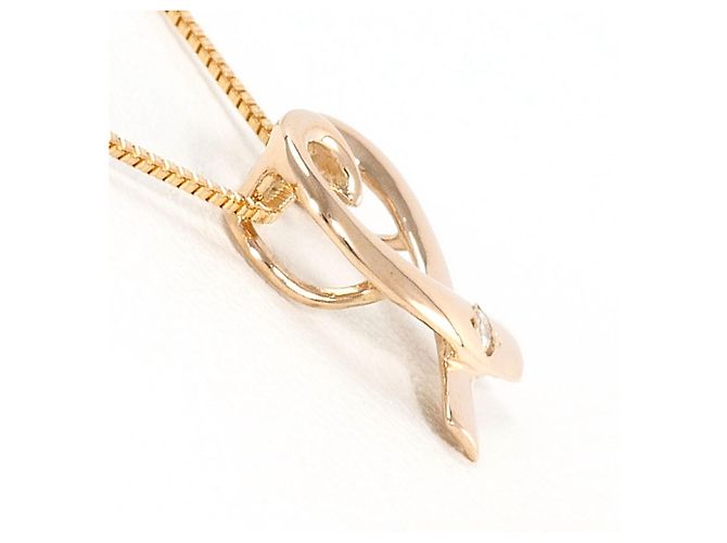 Autre Marque 18K Pink Gold Diamond Necklace Golden - view 2