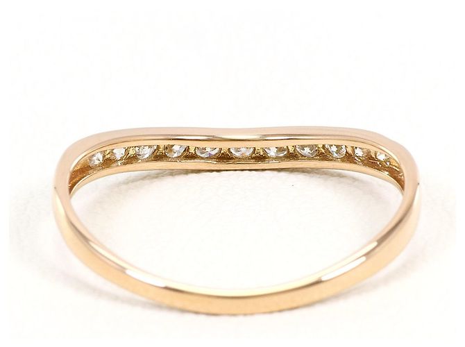 Autre Marque Ehering aus 18K Roségold mit Diamant Golden - Ansicht 3