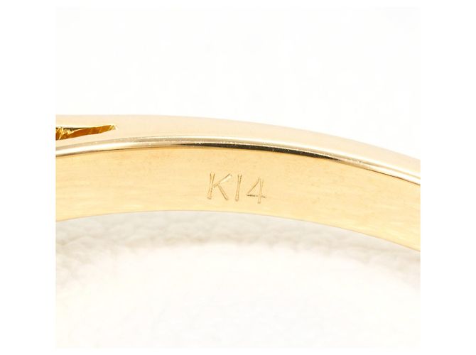 Autre Marque Anello a fascia in oro giallo 14K con rubino e diamante D'oro - vista 4