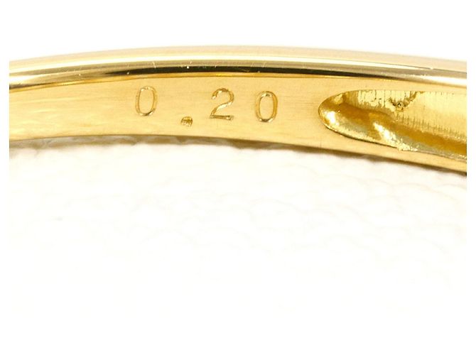 Autre Marque Anello a fascia in oro giallo 18K con diamante D'oro - vista 5