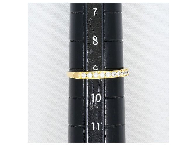Autre Marque Anello a fascia in oro giallo 18K con diamante D'oro - vista 7