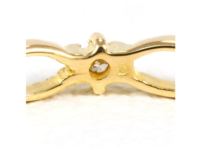 Autre Marque Ehering aus 18K Gelbgold mit Diamanten Golden - Ansicht 4