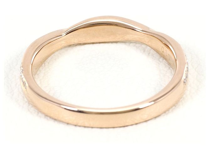 Autre Marque Bague alliance en or rose 18K avec diamant Doré - vue 3