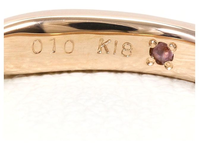 Autre Marque Bague alliance en or rose 18K avec diamant Doré - vue 4