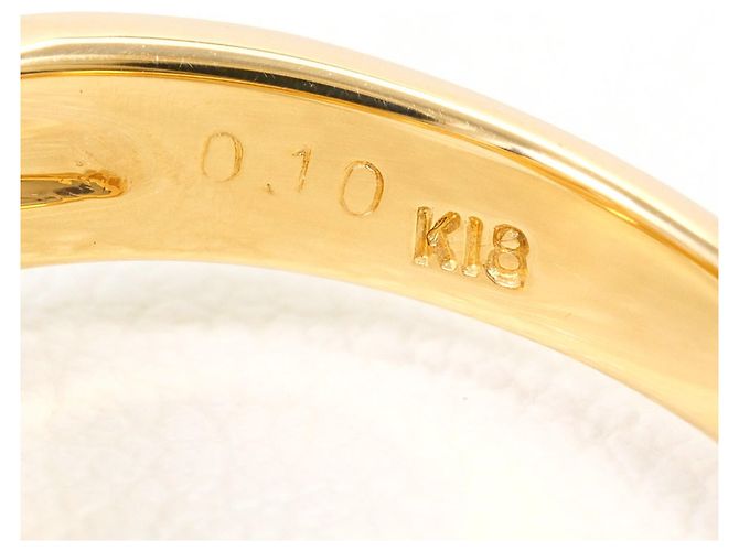 Autre Marque Anello a fascia in oro giallo 18K con diamante D'oro - vista 5