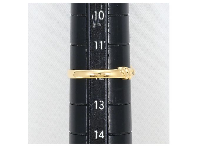 Autre Marque Anello a fascia in oro giallo 18K con diamante D'oro - vista 6