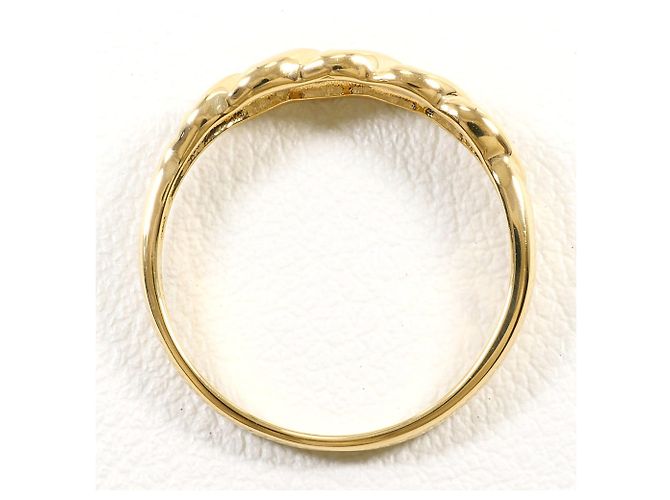Autre Marque Anello a fascia in oro giallo 18K con diamante brown Marrone D'oro - vista 2