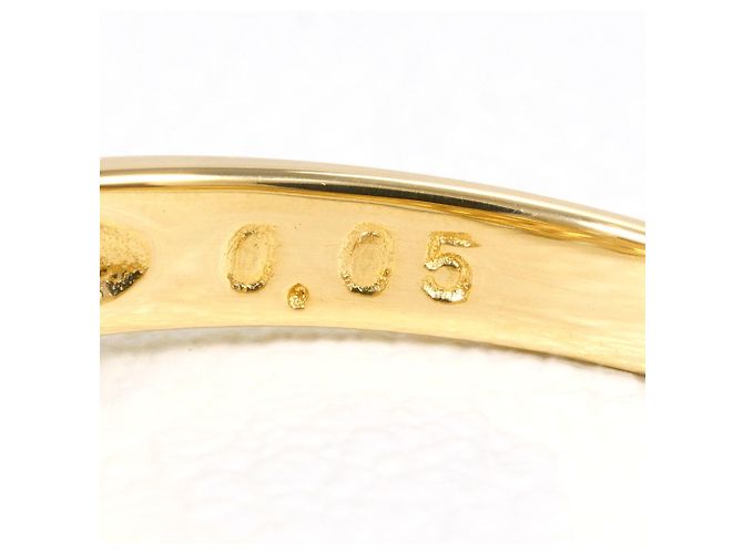 Autre Marque Anello a fascia in oro giallo 18K con diamante brown Marrone D'oro - vista 5
