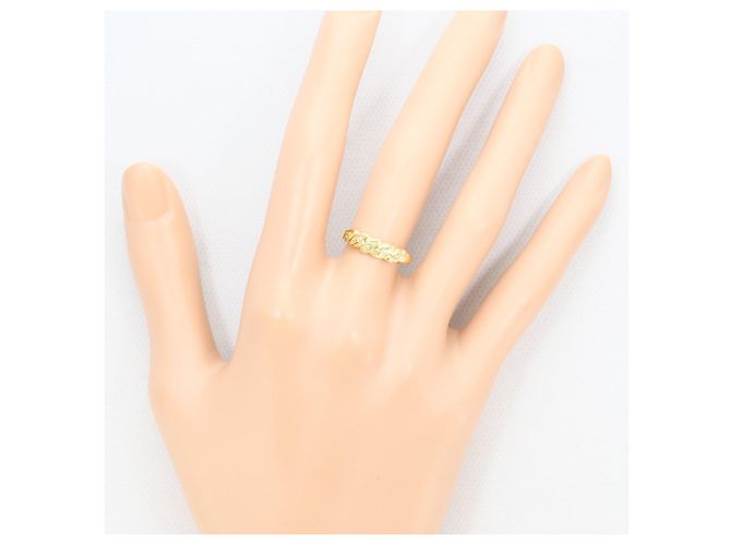 Autre Marque Anello a fascia in oro giallo 18K con diamante brown Marrone D'oro - vista 6