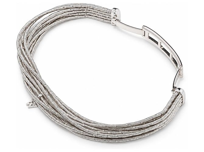 Autre Marque Bracciale Wellendorff Sonnenglanzknoten Oro Bianco 750/18K Corda 41,5 g Full Set - vista 2
