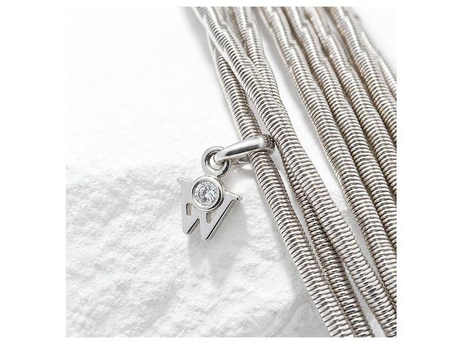 Autre Marque Bracciale Wellendorff Sonnenglanzknoten Oro Bianco 750/18K Corda 41,5 g Full Set - vista 3