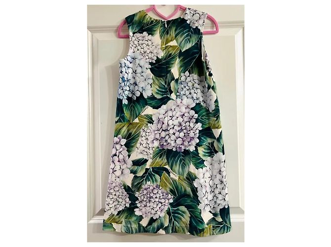 Dolce & Gabbana Mädchen Kleid mit Blumenprint Grün - Ansicht 3