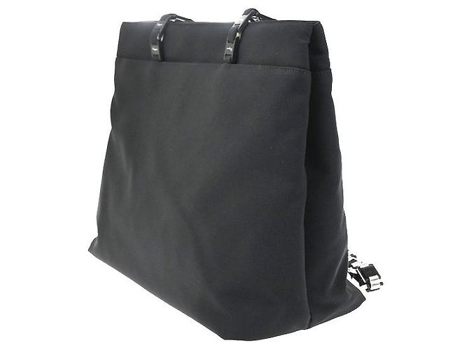 Sacola Salvatore Ferragamo Vala em Nylon Preto - vista 3