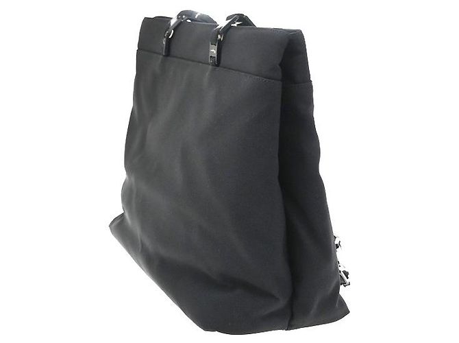 Sacola Salvatore Ferragamo Vala em Nylon Preto - vista 4