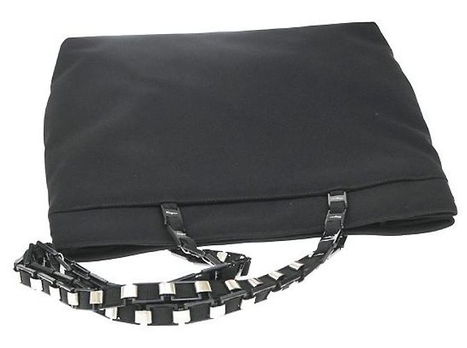 Sacola Salvatore Ferragamo Vala em Nylon Preto - vista 7