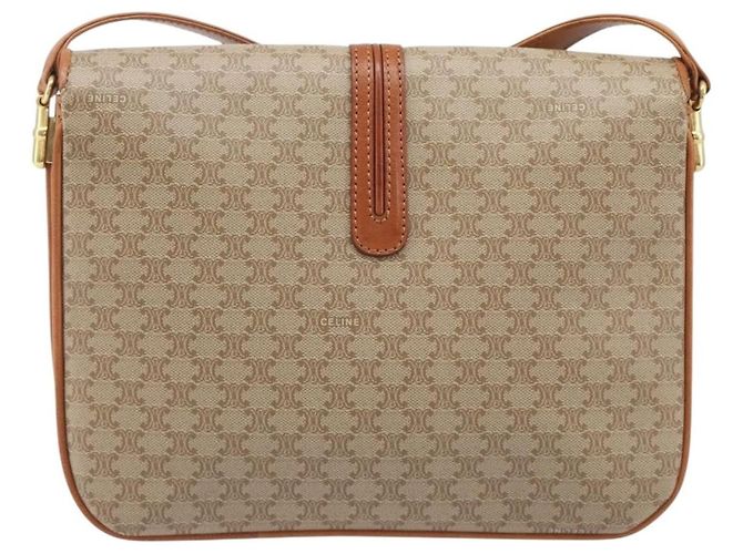 Céline Celine Vintage Macadam Canvas and Leather Beige - Ansicht 2