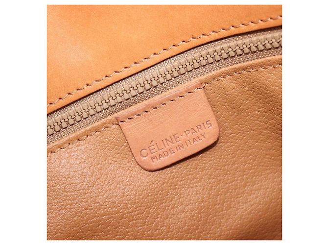 Céline Celine Vintage Macadam Canvas and Leather Beige - Ansicht 6