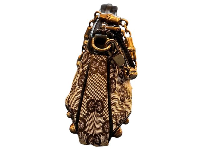 Clutch Gucci GG Canvas Web Studded - vista 3