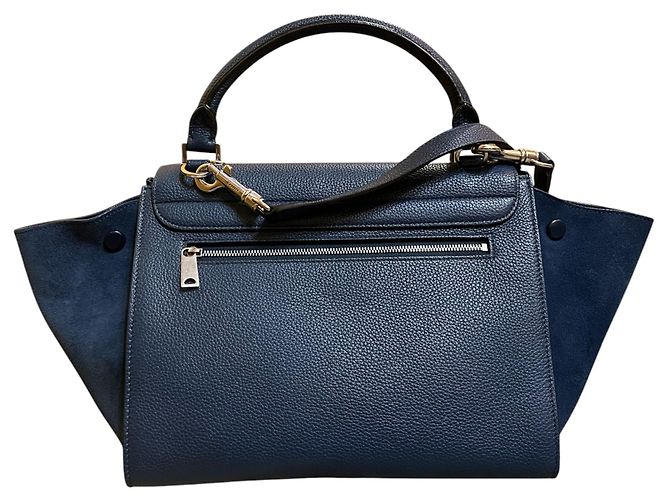 Céline Small Leather Trapeze Satchel - vue 3