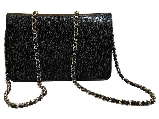 2014 Chanel CC Caviar Wallet on Chain Bag - view 3