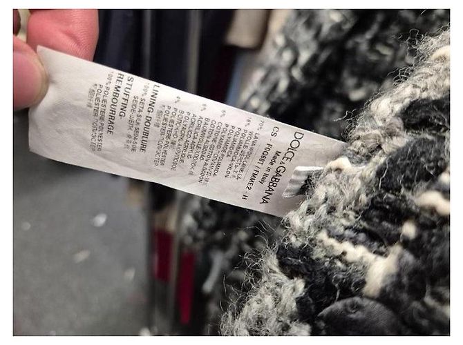 Abrigo sin cuello de mezcla de lana Dolce & Gabbana Sz.40 de segunda mano - vista 7