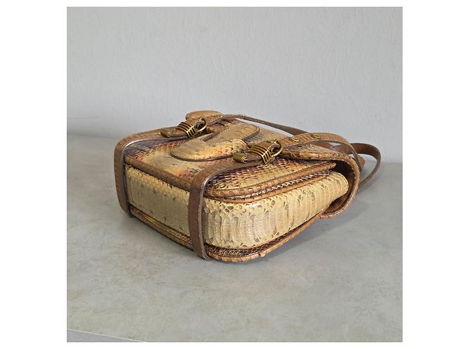 Bottega Veneta Multicolored Python Leather Handbag Brown Multiple colors - view 16