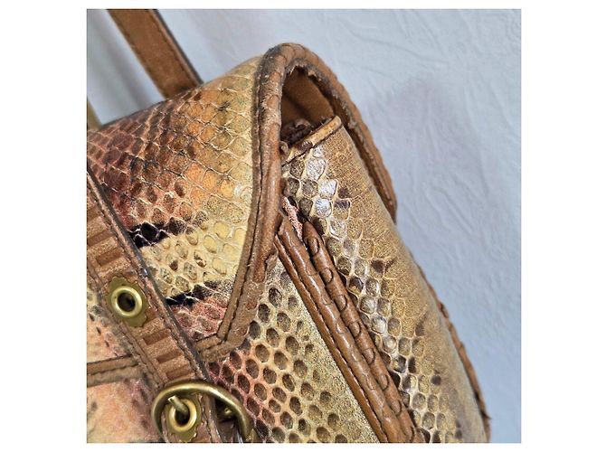 Bottega Veneta Multicolored Python Leather Handbag Brown Multiple colors - view 17