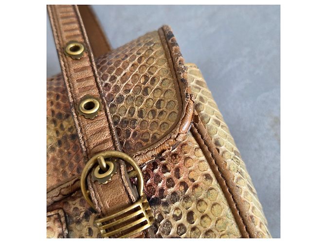 Bottega Veneta Multicolored Python Leather Handbag Brown Multiple colors - view 20