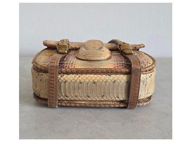 Bottega Veneta Multicolored Python Leather Handbag Brown Multiple colors - view 7