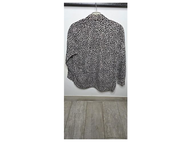 Burberry Hemd mit Leopardenprint Braun Schwarz Weiß - Ansicht 4