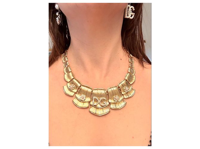 Collar Dolce & Gabbana DG Perlas y Cristales Dorado - vista 7