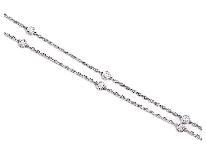 Collana Cartier Himalia oro bianco diamanti e perle Argento - vista 2