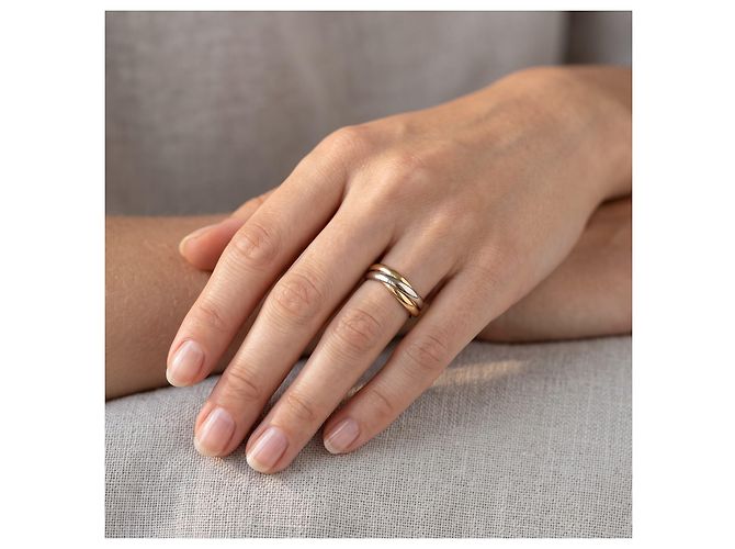 Anillo Cartier Trinity Oro 750/18K Gr. 51 Dorado - vista 4