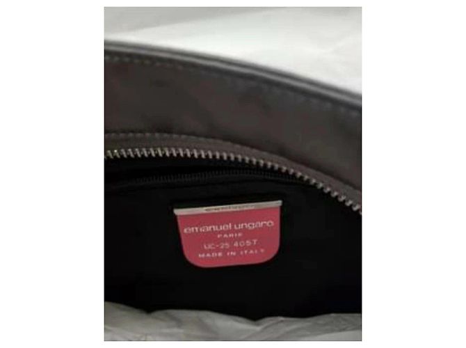 Emanuel Ungaro Pochette in Raso Grigio con Strass - vista 5