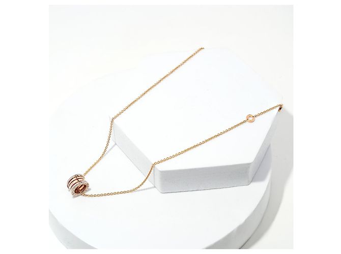 Bulgari B.Zero1 Kette Tricolor 750/18K Gold Collier 48 cm 14 g 2017 Full Set mit Box Weiß Golden - Ansicht 2