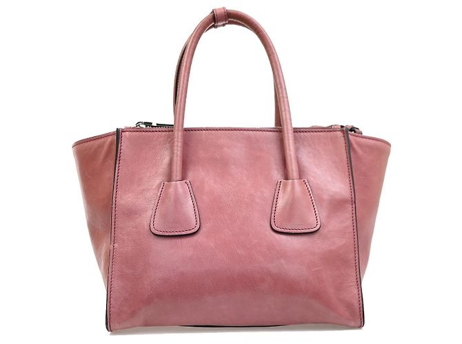 Prada Double Zip Lux Convertible Saffiano Leather XL Rosa - vista 2