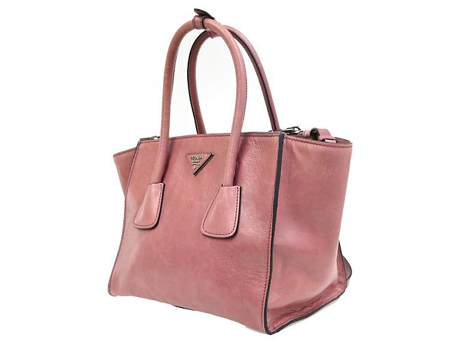 Prada Double Zip Lux Convertible Saffiano Leather XL Rosa - vista 3