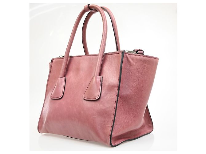 Prada Double Zip Lux Convertible Saffiano Leather XL Rosa - vista 4