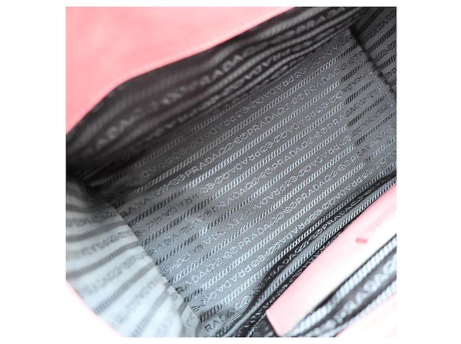 Prada Double Zip Lux Convertible Saffiano Leather XL Rosa - vista 5