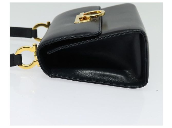 Salvatore Ferragamo Gancini Leather Preto - vista 3