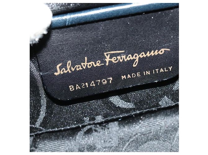 Salvatore Ferragamo Gancini Leather Preto - vista 6