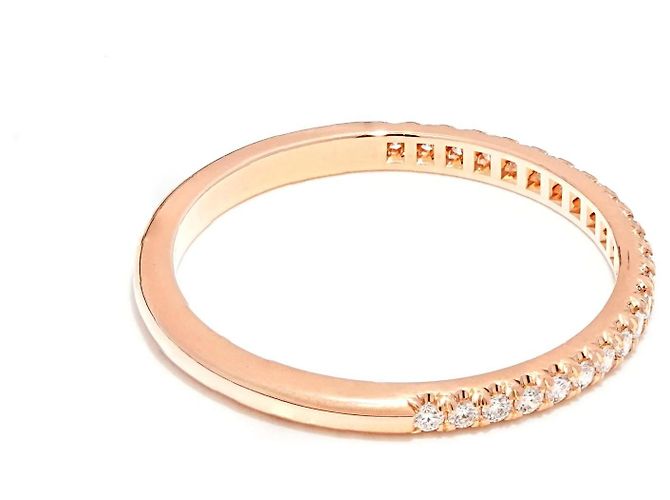 Anello Tiffany & Co. Setting Memoire Oro Rosa 750/18K 23 Diamanti 0,17 ct Gr. 58 - vista 4