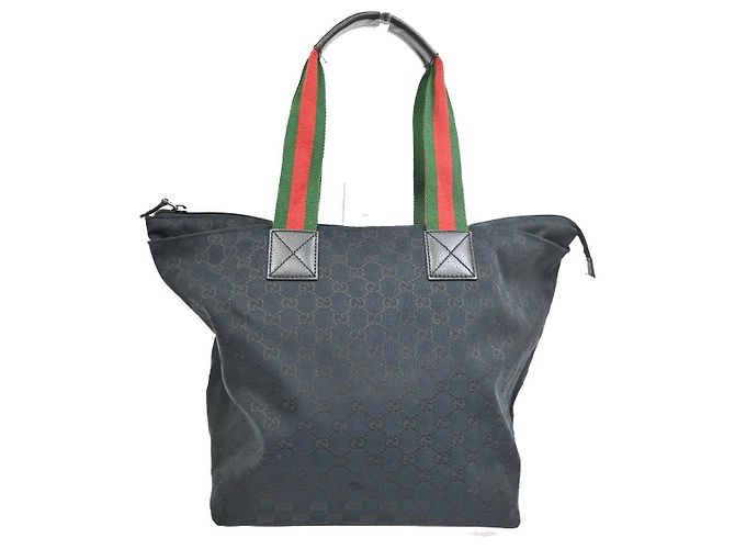 Gucci Web Zip GG Canvas Large Noir - vue 2