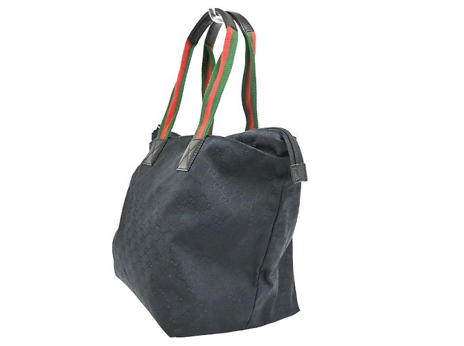 Gucci Web Zip GG Canvas Large Noir - vue 4