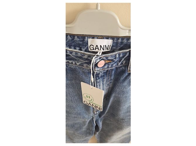 Jeans dritti blu Ganni - vista 2