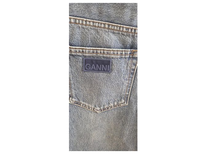Jeans dritti blu Ganni - vista 4