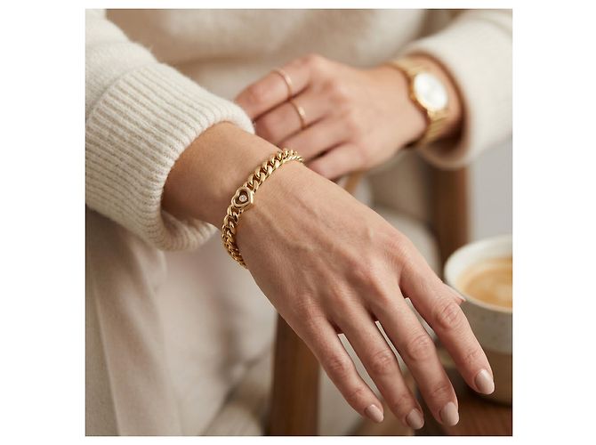 Chopard Happy Diamonds Pulsera Oro Amarillo 750/18K Fullset Dorado - vista 3