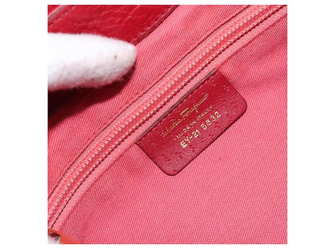 Salvatore Ferragamo Gancini Leather Rot - Ansicht 6