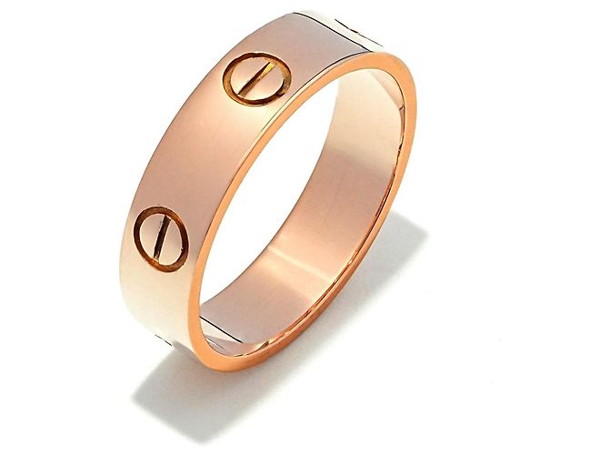 Anello Cartier Love Oro Rosa 750/18K Classic Mis. 59 Design Massiccio Lusso - vista 2